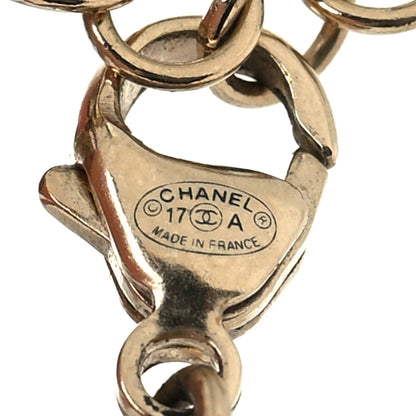 Chanel Twisted Chain Link Crystal CC Choker Necklace Gold 5 of 5