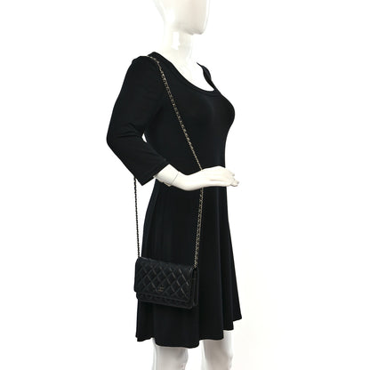 Chanel Caviar Quilted Wallet on Chain WOC Black 2 of 9