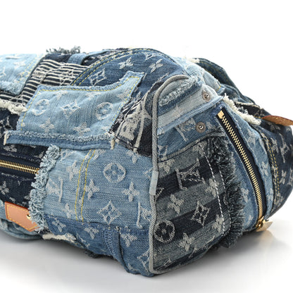 Louis Vuitton Denim Patchwork Speedy 30 Blue 9 of 9