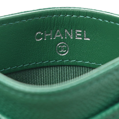Chanel Caviar Quilted Card Holder Green 6 of 9