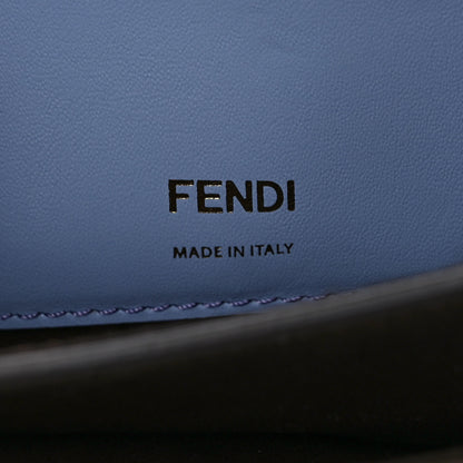 Fendi Vitello King Mini Flat Baguette Azzurro Sky 5 of 9