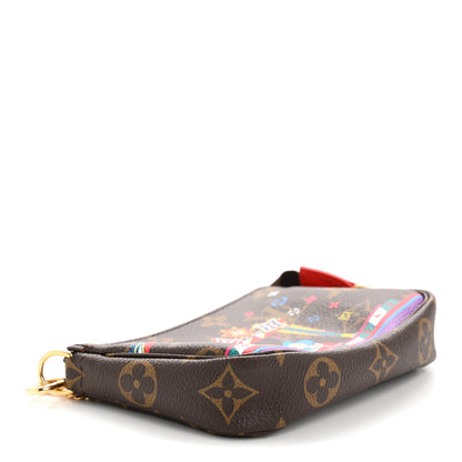 Louis Vuitton Monogram 2020 Christmas Animation Bumper Cars Mini Pochette Accessories Coquelicot 4 of 9