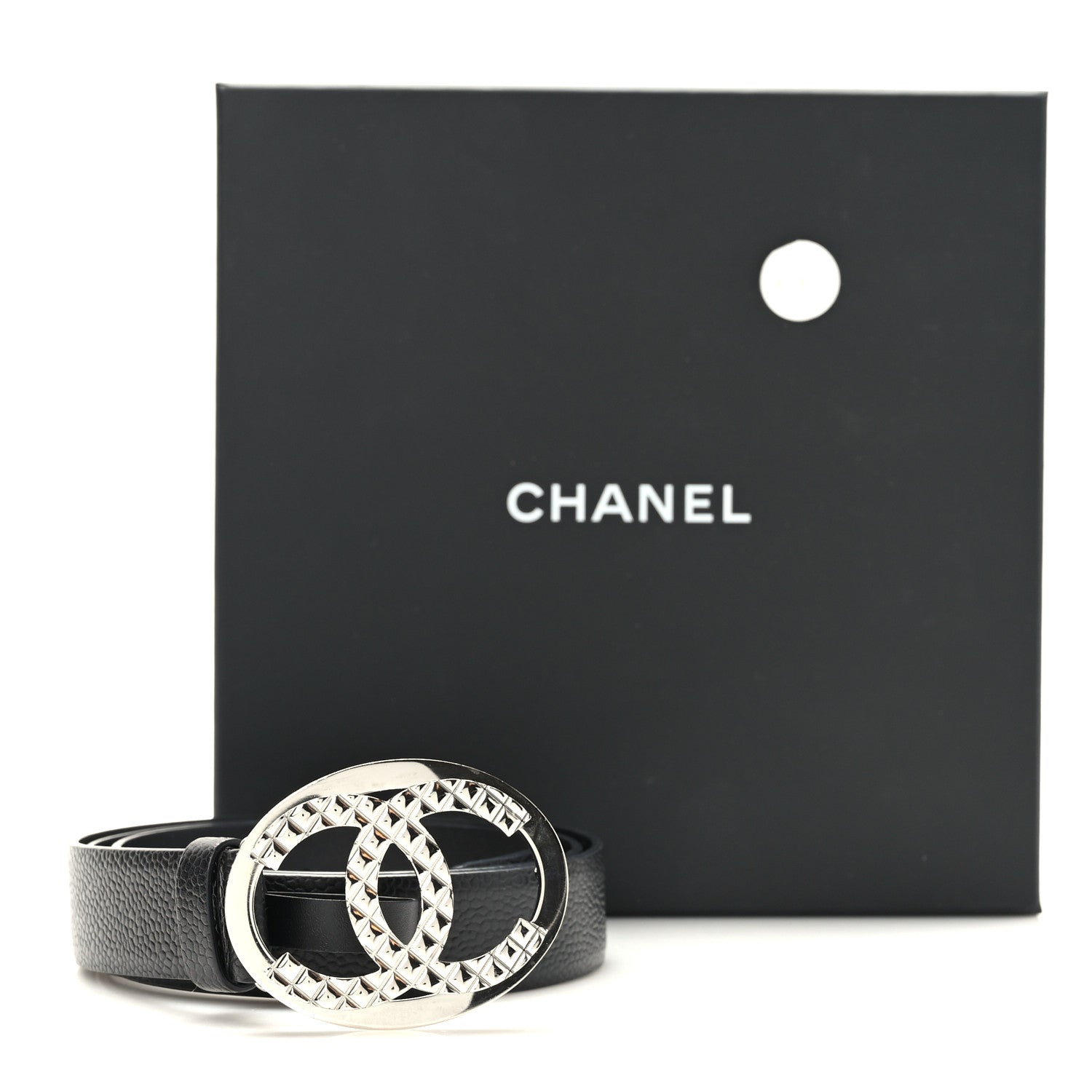 Chanel Caviar CC Logo Belt 85 34 Black 8 of 8
