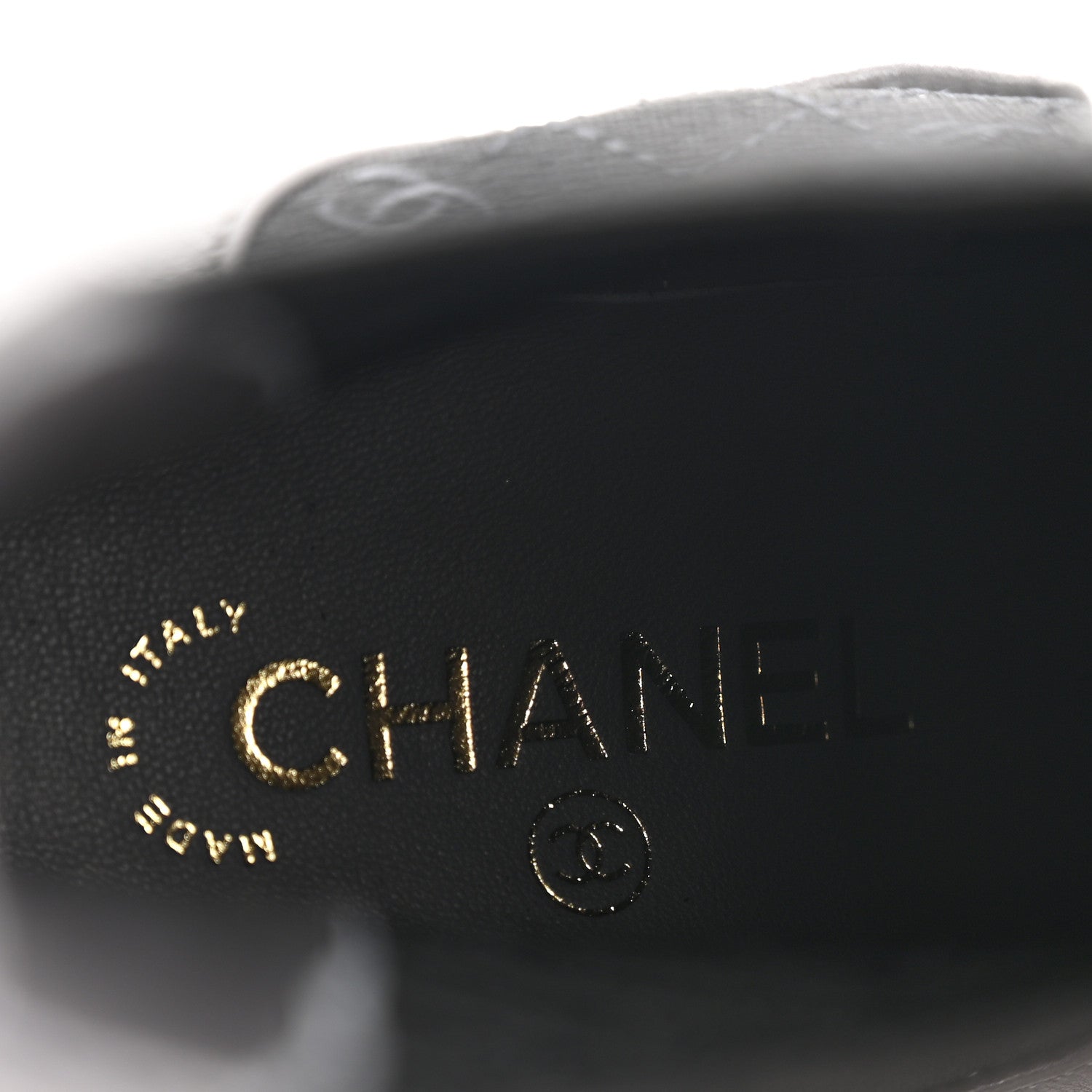 Chanel Calfskin Patent Cap Toe CC Short Boots 39 Grey Black 15 of 20