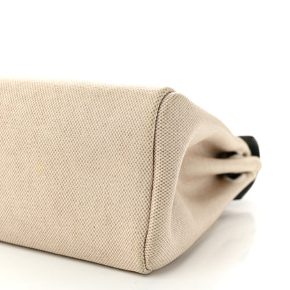 Hermes Toile Vache Calfskin Herbag 30 PM Natural Black 10 of 11