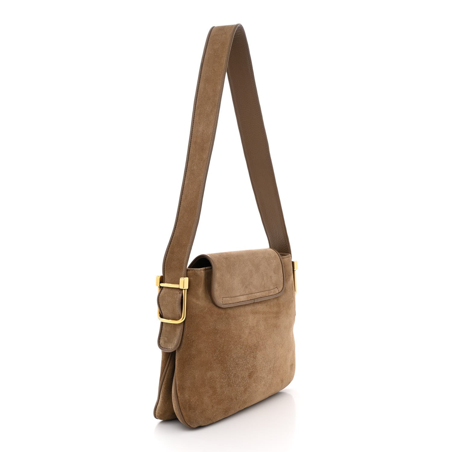 Gucci Suede Cudu Medium 1973 Shoulder Bag Marron Glace 2 of 9