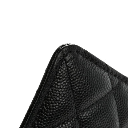 Chanel Caviar Quilted Classic Flat Wallet Pouch Black 9 of 9