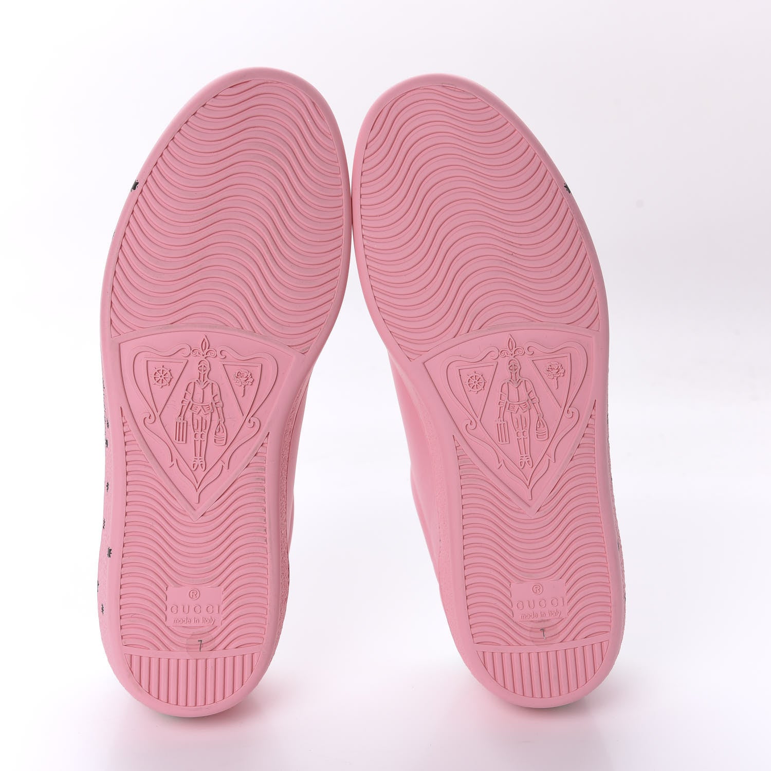 Gucci Calfskin Star Eye Mens Ace Sneakers 7 Pink 5 of 9