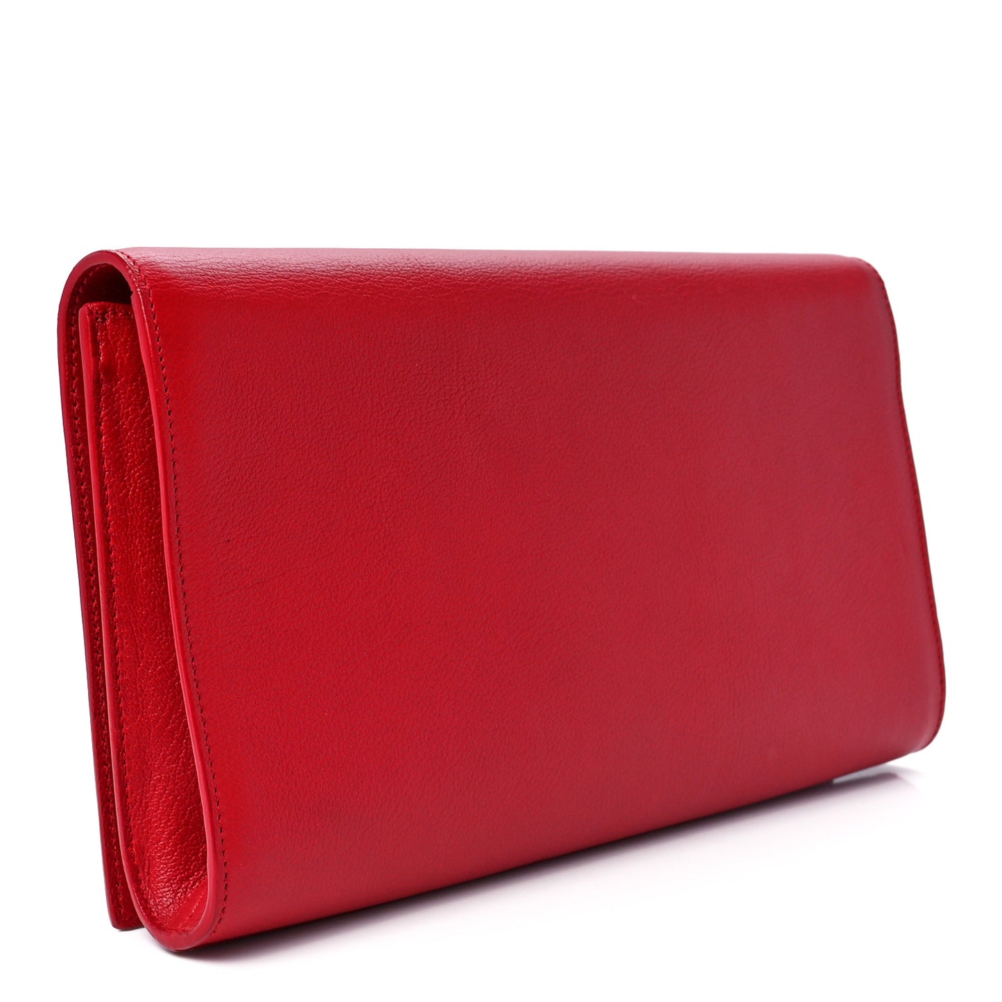 Calfskin Monogram Large Belle De Jour Clutch Red