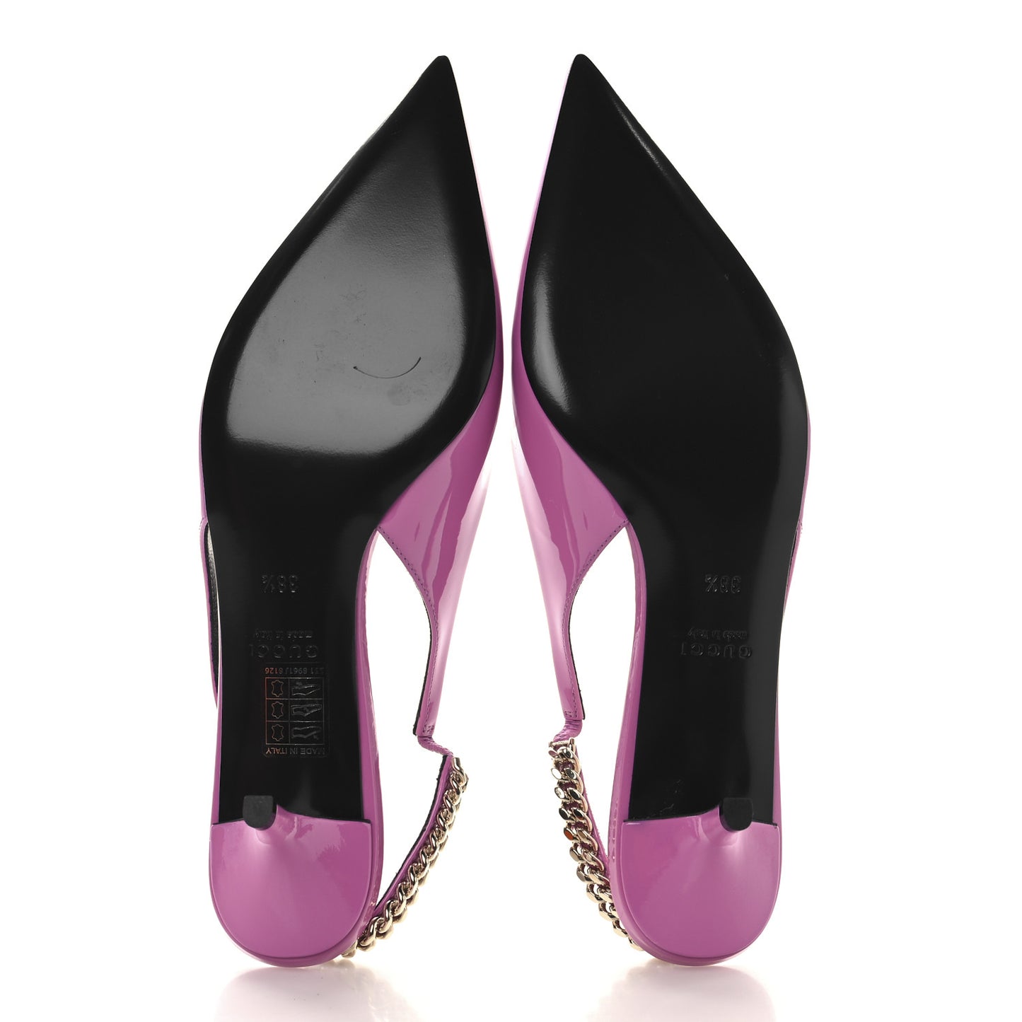 Patent Signoria 35mm Slingback Pumps 38.5 Libre Pink