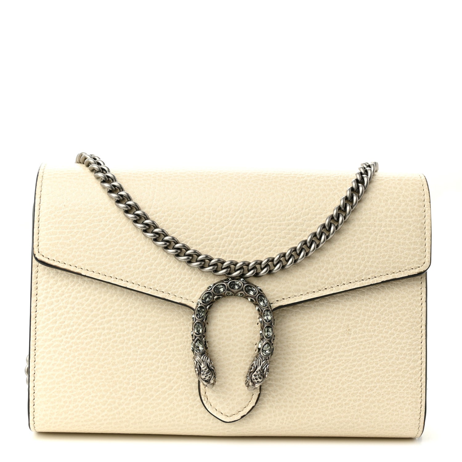 Gucci Dollar Calfskin Mini Dionysus Chain Wallet Mystic White 1 of 11