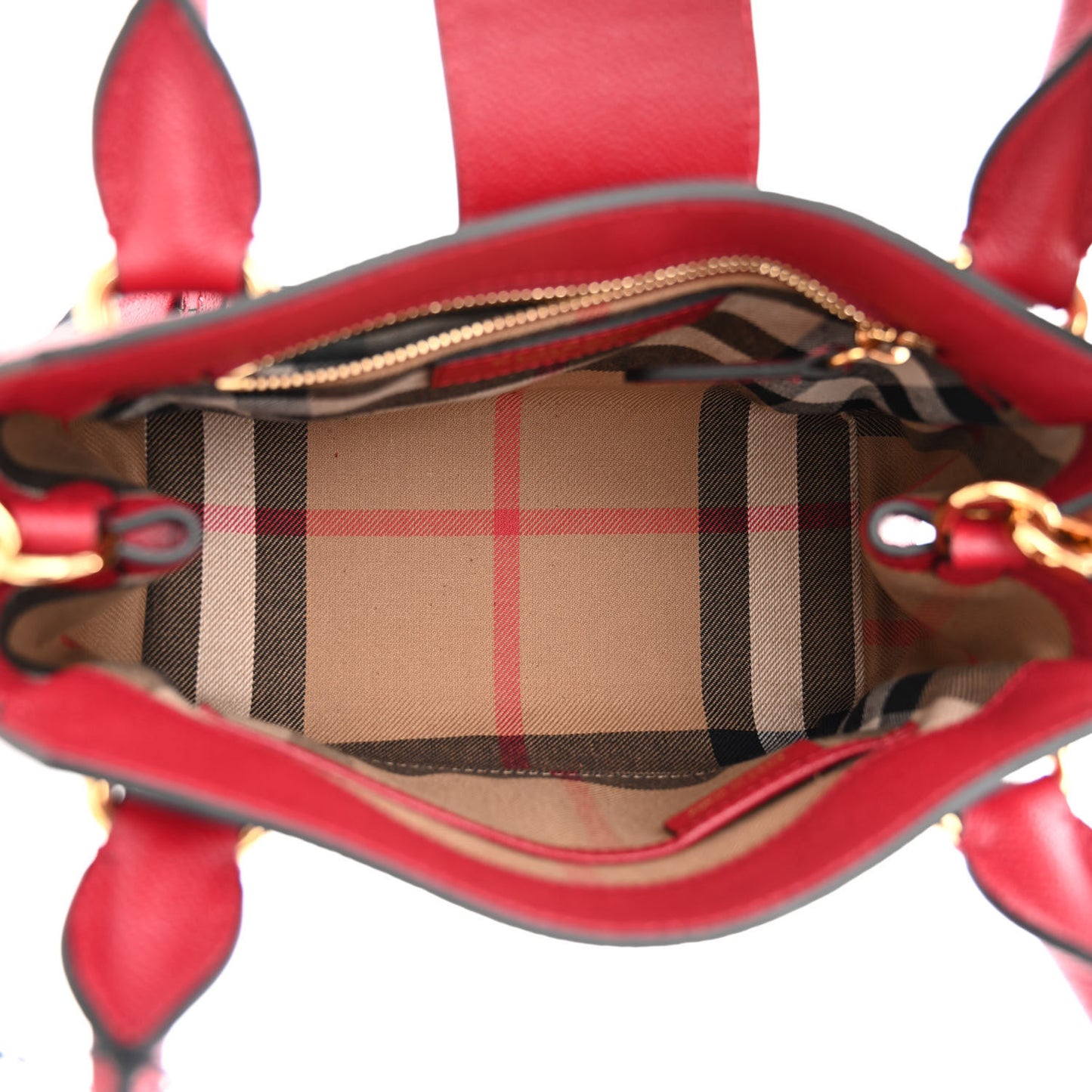 Soft Grain Calfskin Small Buckle Tote Parade Red