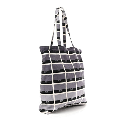 Chanel Jersey Fabric Quilted Foldable Tote With Chain Black Multicolor 4 of 18