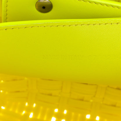 Balenciaga Faux Calfskin XXS Bistro Basket Fluo Yellow 7 of 14