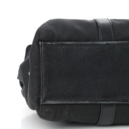 Prada Tessuto Nylon Calfskin Shoulder Bag Black 8 of 9