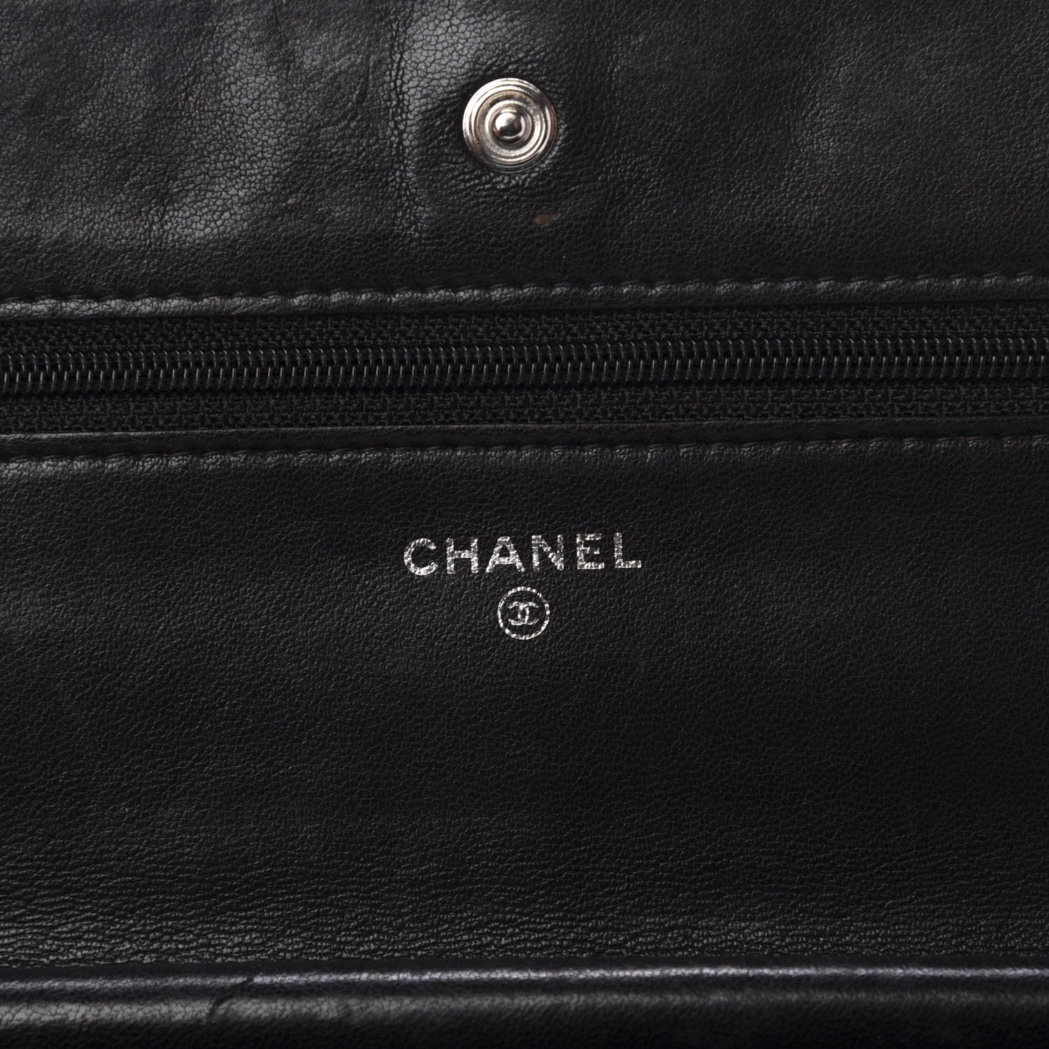 Chanel Lambskin Quilted Wallet On Chain WOC Black 6 of 13