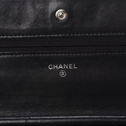 Chanel Lambskin Quilted Wallet On Chain WOC Black 6 of 13