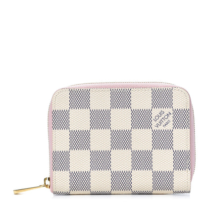 Louis Vuitton Damier Azur Zippy Coin Purse Rose Ballerine 1 of 7