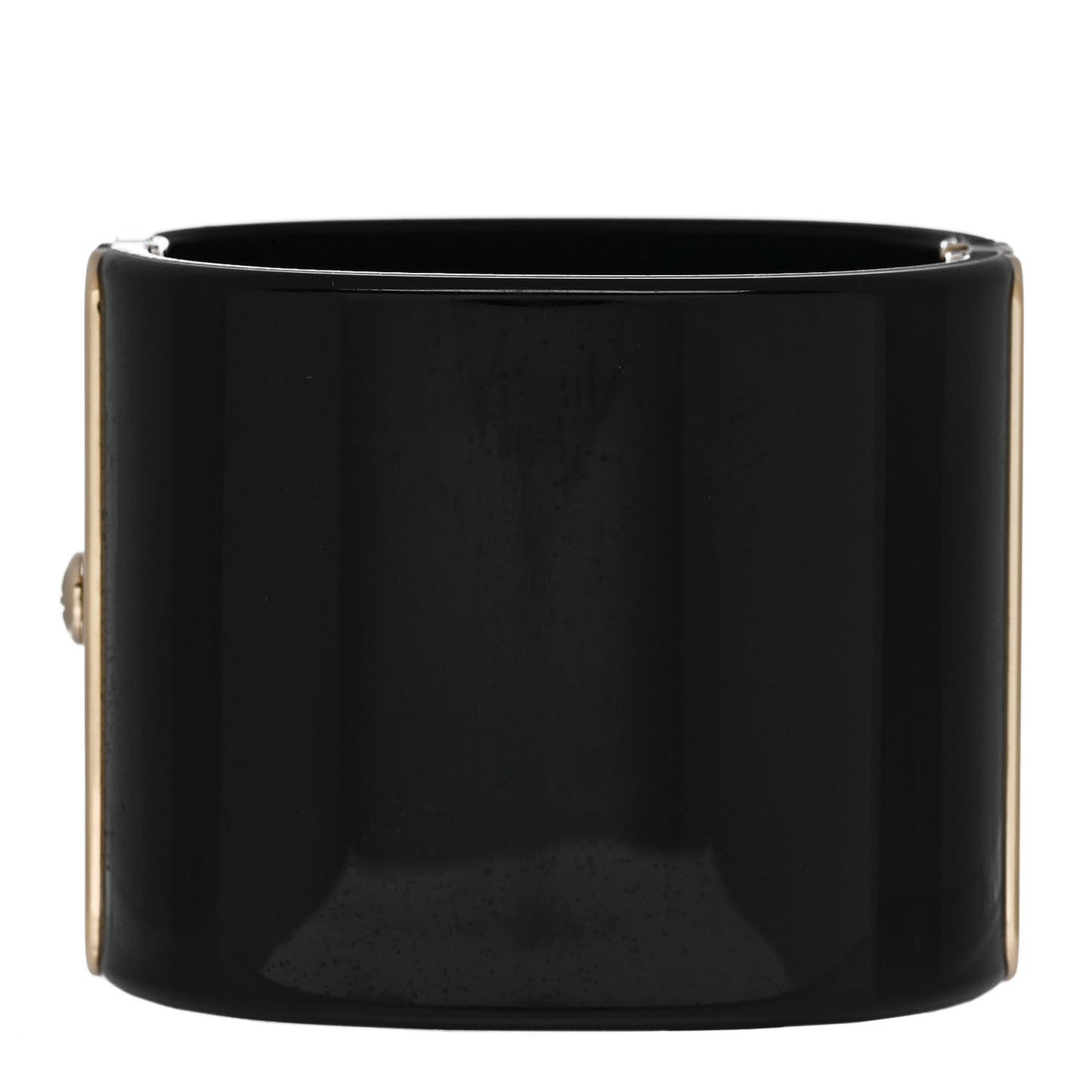 Resin Pearl Enamel CC Cabochon Cuff  Black Multicolor