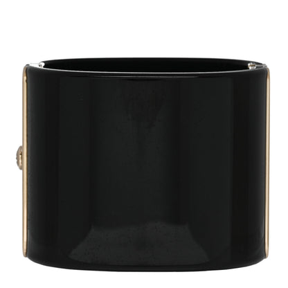 Chanel Resin Pearl Enamel CC Cabochon Cuff  Black Multicolor 3 of 4