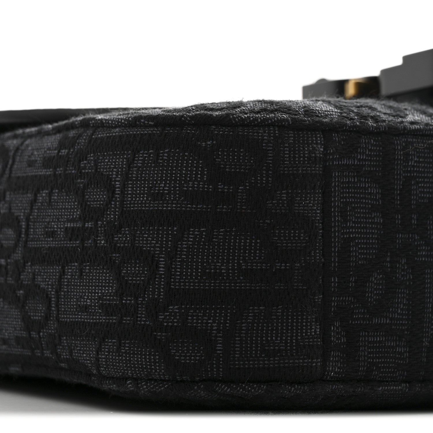 Christian Dior Oblique Jacquard Grained Calfskin Small Saddle Messenger Bag Black 9 of 10
