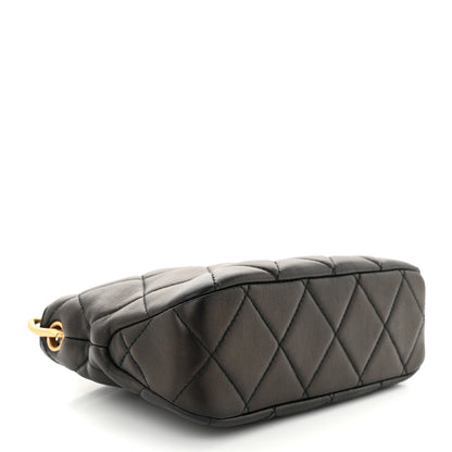 Chanel Lambskin Quilted Small CC Chain Hobo Black 4 of 10
