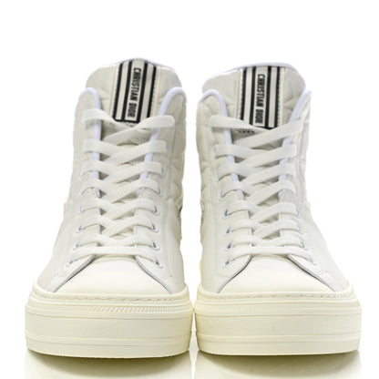 Christian Dior Etoile Embossed Dior High Top Sneakers 39.5 Snow White 2 of 9