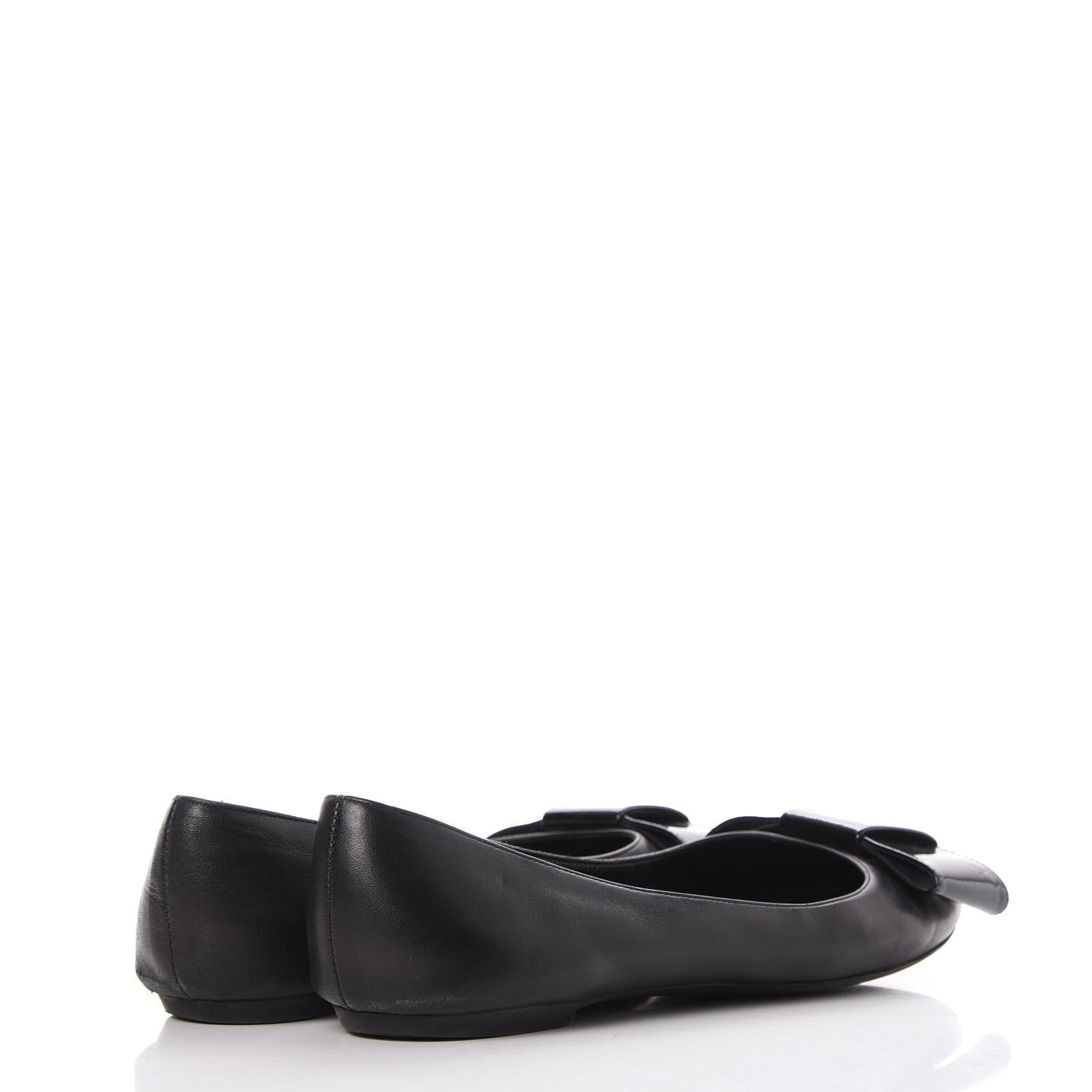 Louis Vuitton Calfskin Patent Bow Ballet Flats 36.5 Black 3 of 12