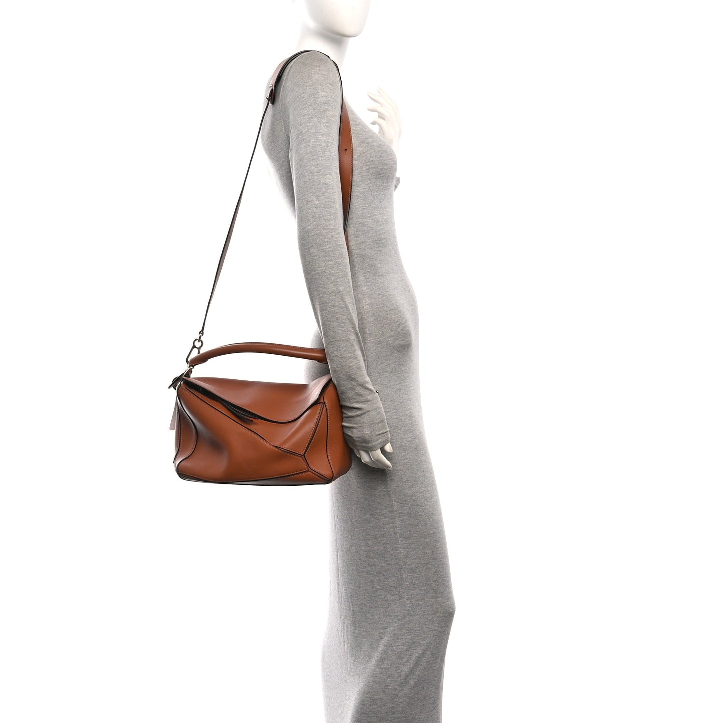 Calfskin Medium Puzzle Bag Tan