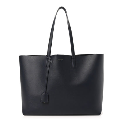 Saint Laurent Calfskin Large Shopping Tote Deep Marine 1 of 10
