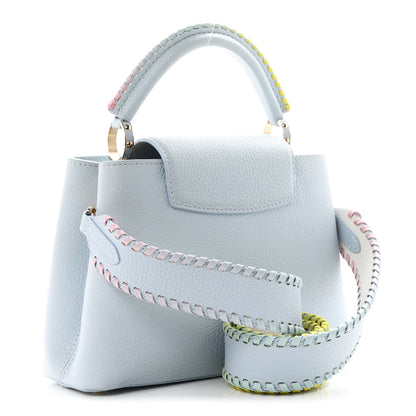 Louis Vuitton Taurillon Capucines BB Light Blue 2 of 8