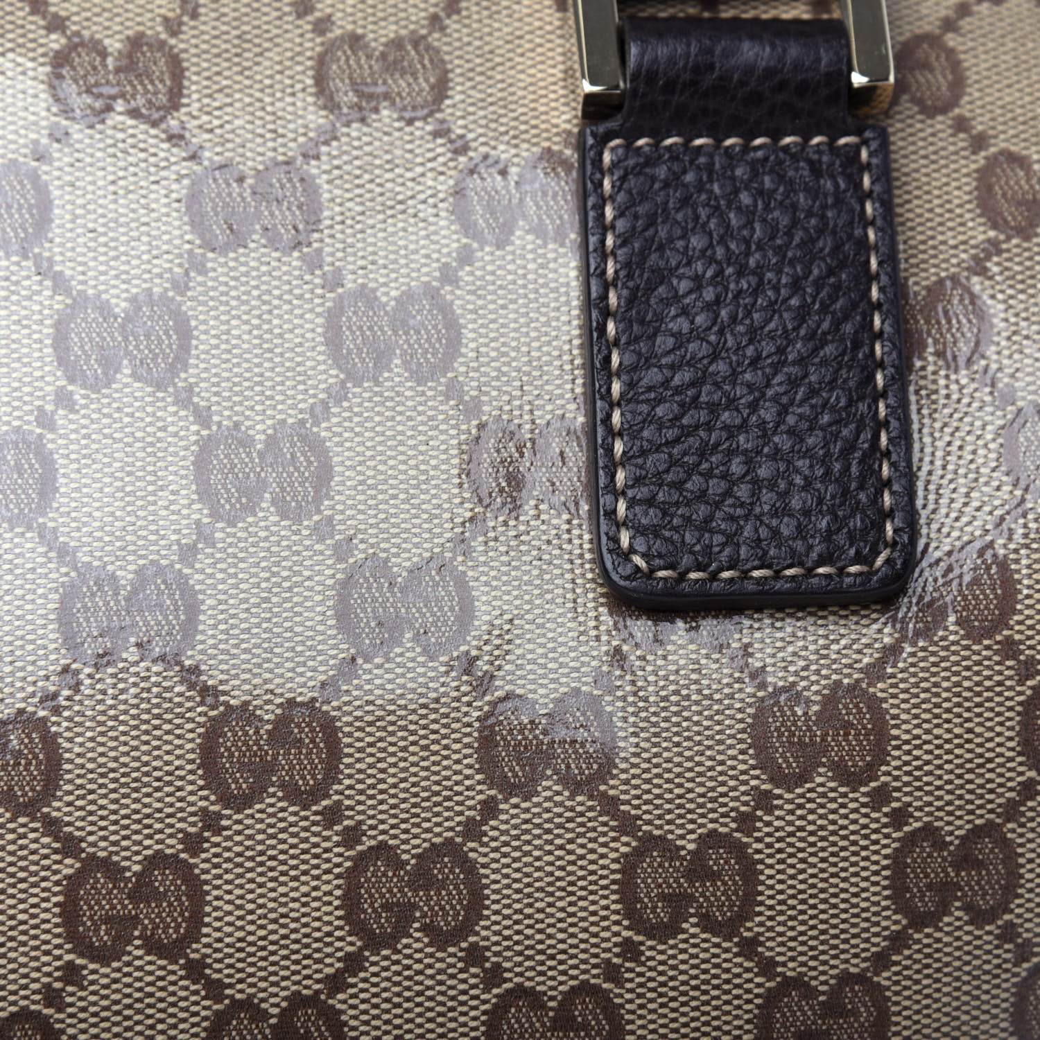Gucci Crystal Monogram Large Carry On Duffle Bag Dark Brown 9 of 10