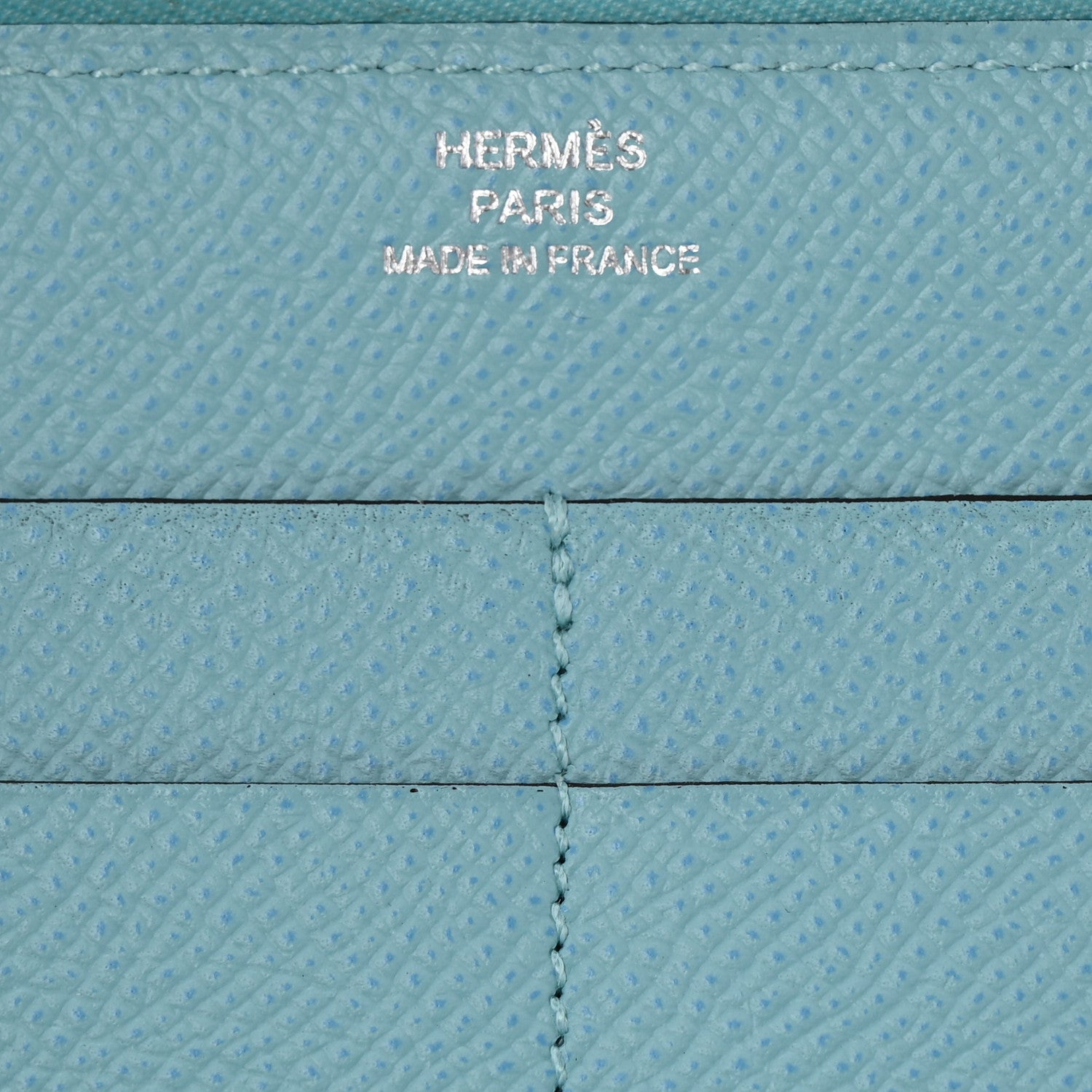 Hermes Epsom Printed Silk Flamingo Party Soie-Cool Wallet Mykonos Bleu Atoll 7 of 9