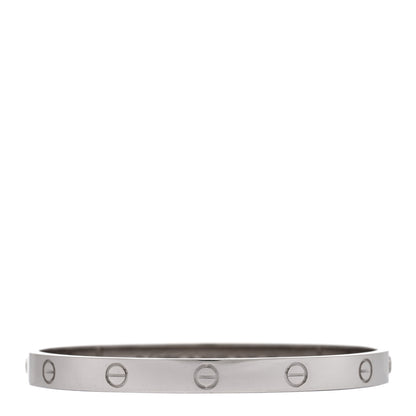 Cartier 18K White Gold LOVE Bracelet 19 1 of 7