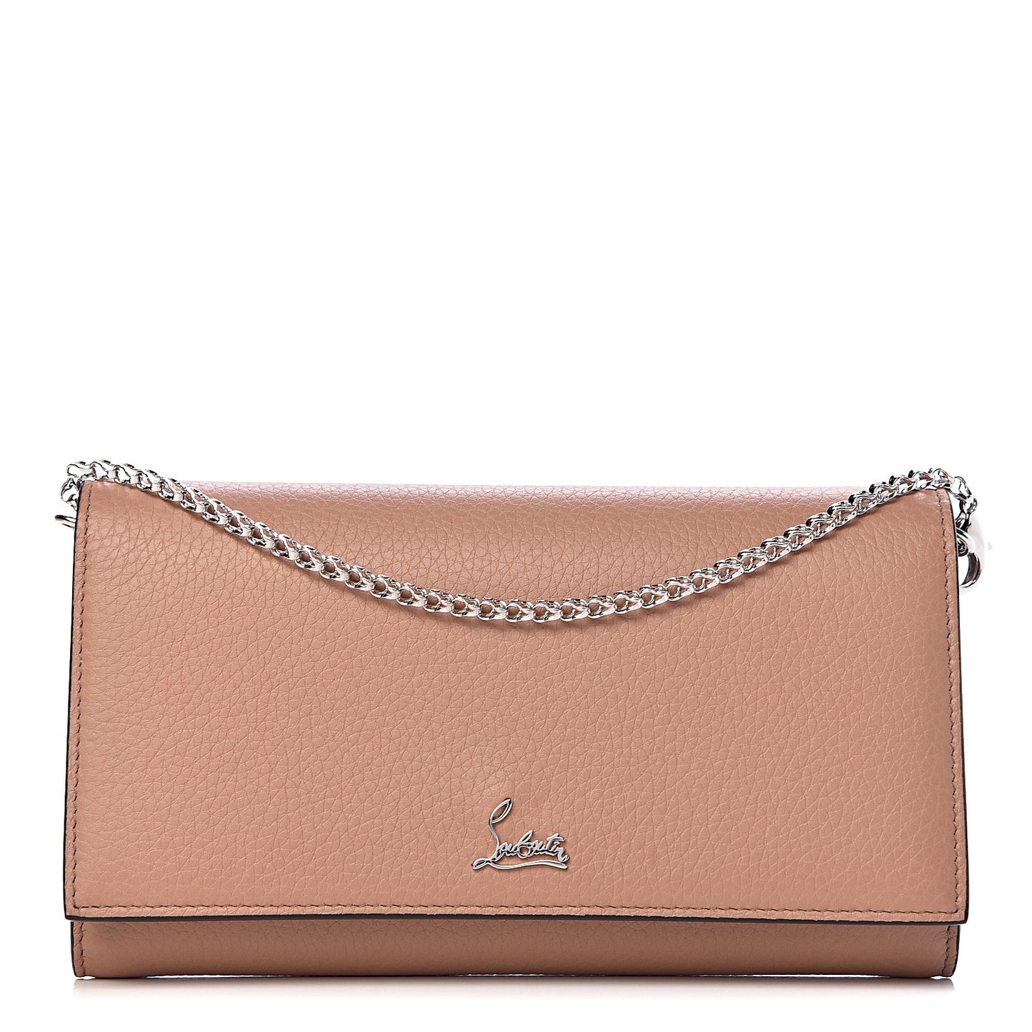 Calfskin Boudoir Chain Wallet Nude