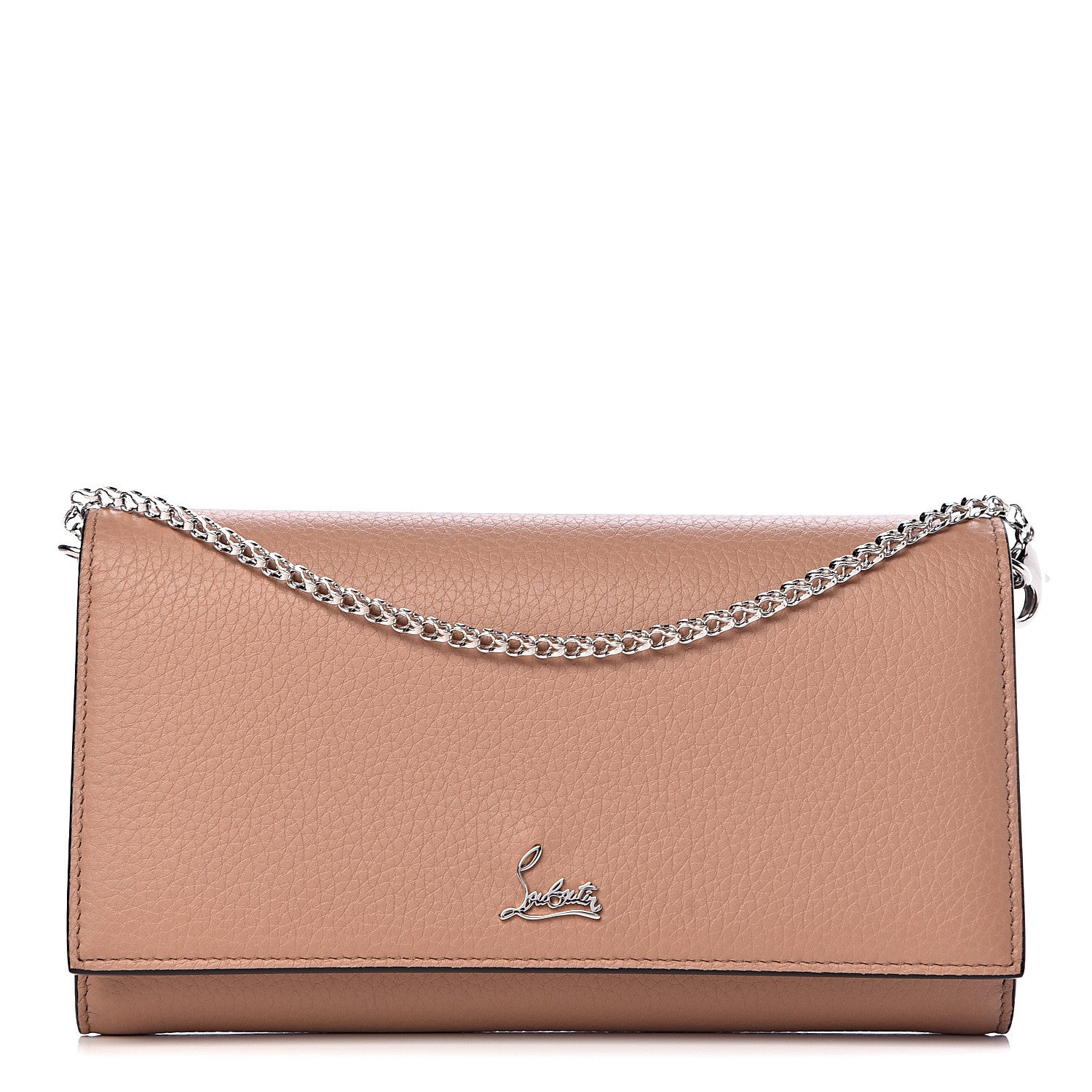 Christian Louboutin Calfskin Boudoir Chain Wallet Nude 1 of 10