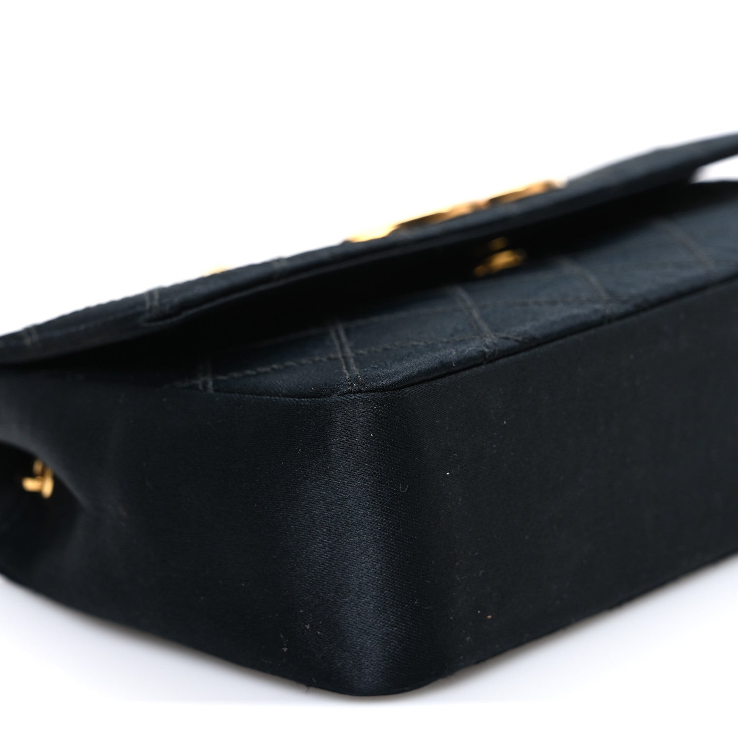 Chanel Satin Quilted Mini Single Flap Black 10 of 12