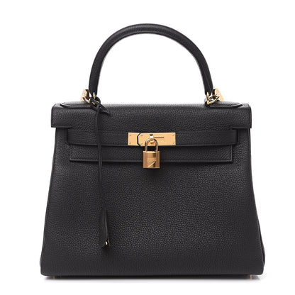 Hermes Togo Kelly Retourne 28 Black 1 of 9