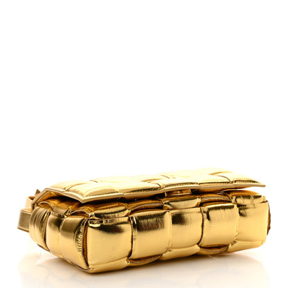 Bottega Veneta Mirror Lambskin Maxi Intreccio Padded Cassette Crossbody Bag Gold 4 of 10