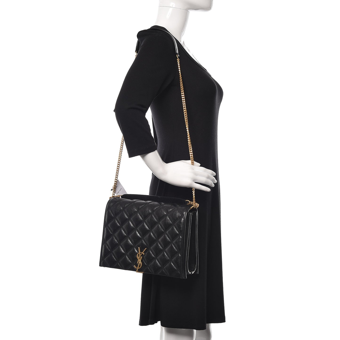 Lambskin Quilted Small Becky Chain Bag Black