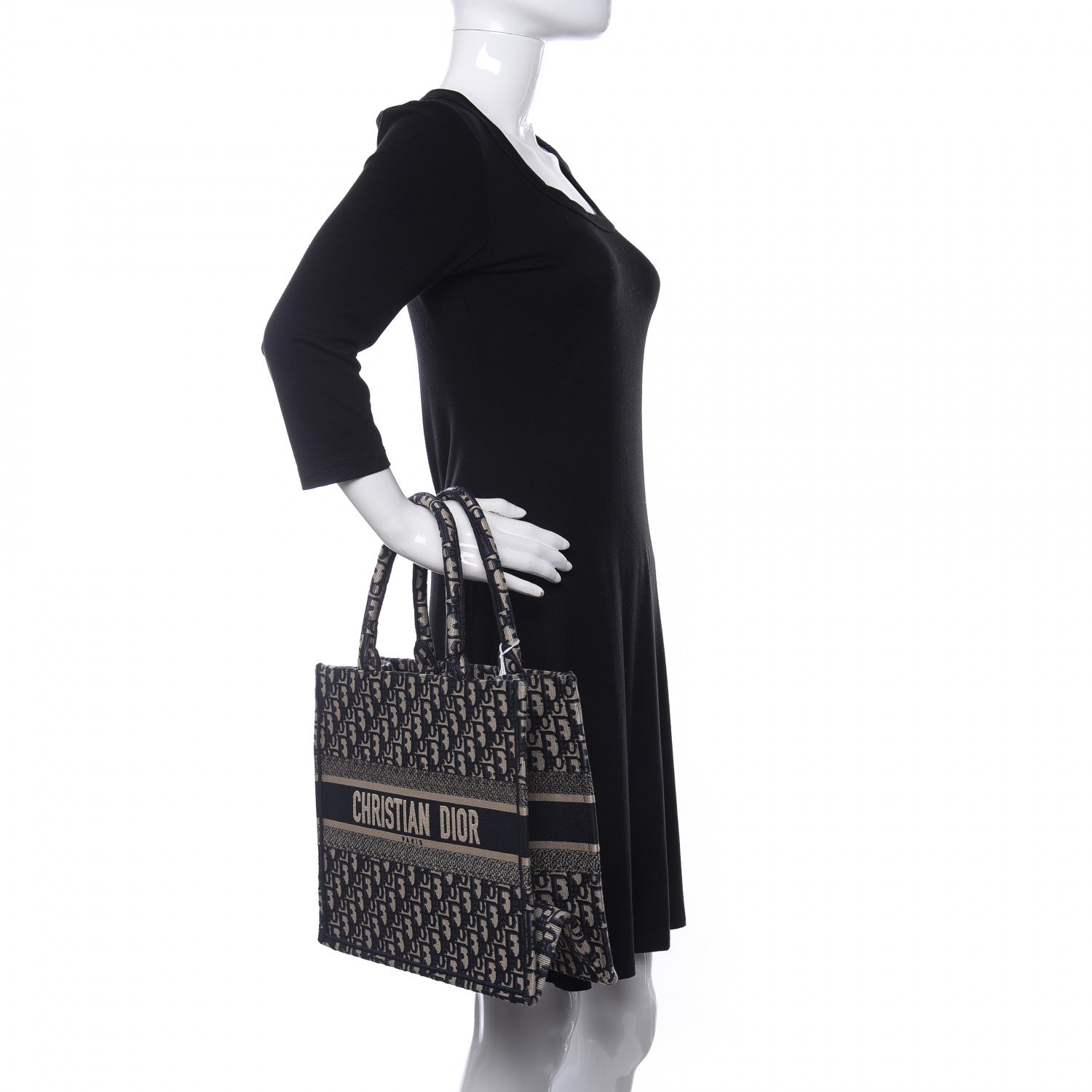 Christian Dior Oblique Medium Book Tote Blue Multicolor 2 of 9