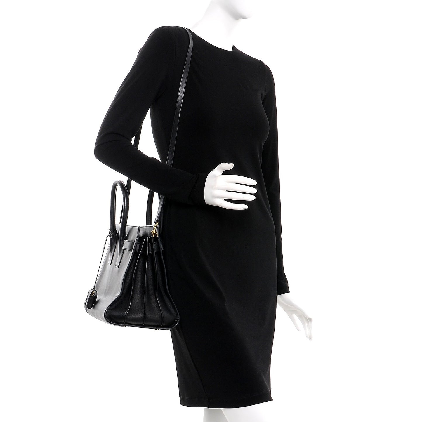 Calfskin Small Sac De Jour Black