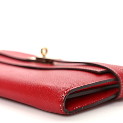 Hermes Epsom Verso Kelly Longue Wallet Rouge Casaque Bleu Thalassa 8 of 11