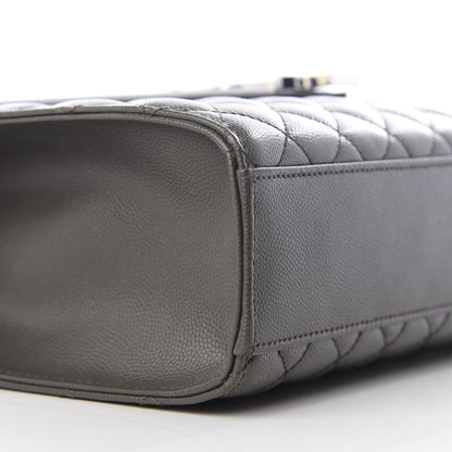 Saint Laurent Grain De Poudre Textured Mixed Matelasse Large Triquilt Monogram Satchel Earth 5 of 8