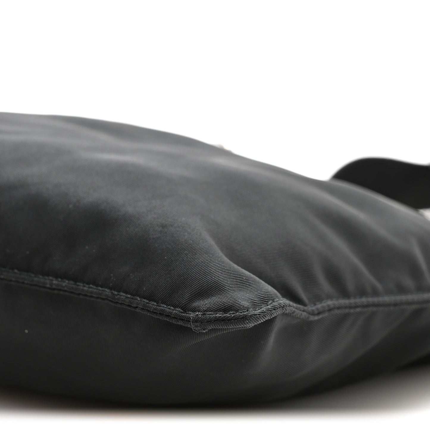 Nylon Small Flat Messenger Bag Black