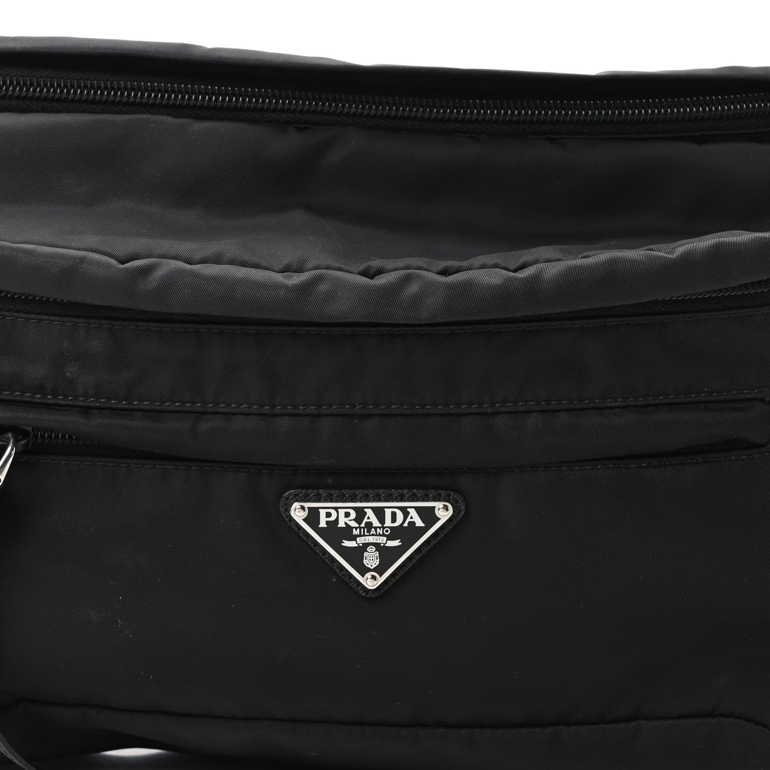 Prada Tessuto Nylon Studded Belt Bag Black 7 of 9