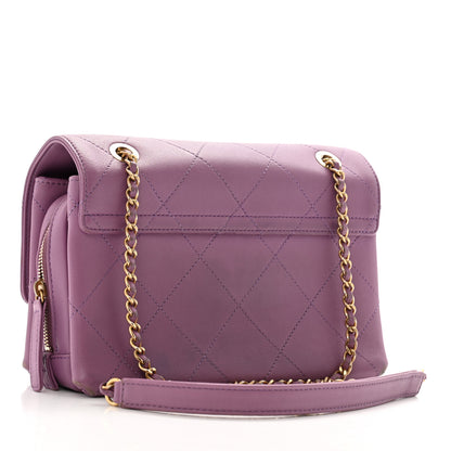 Chanel Lambskin Sleek And Chic Flap Purple 2 of 13