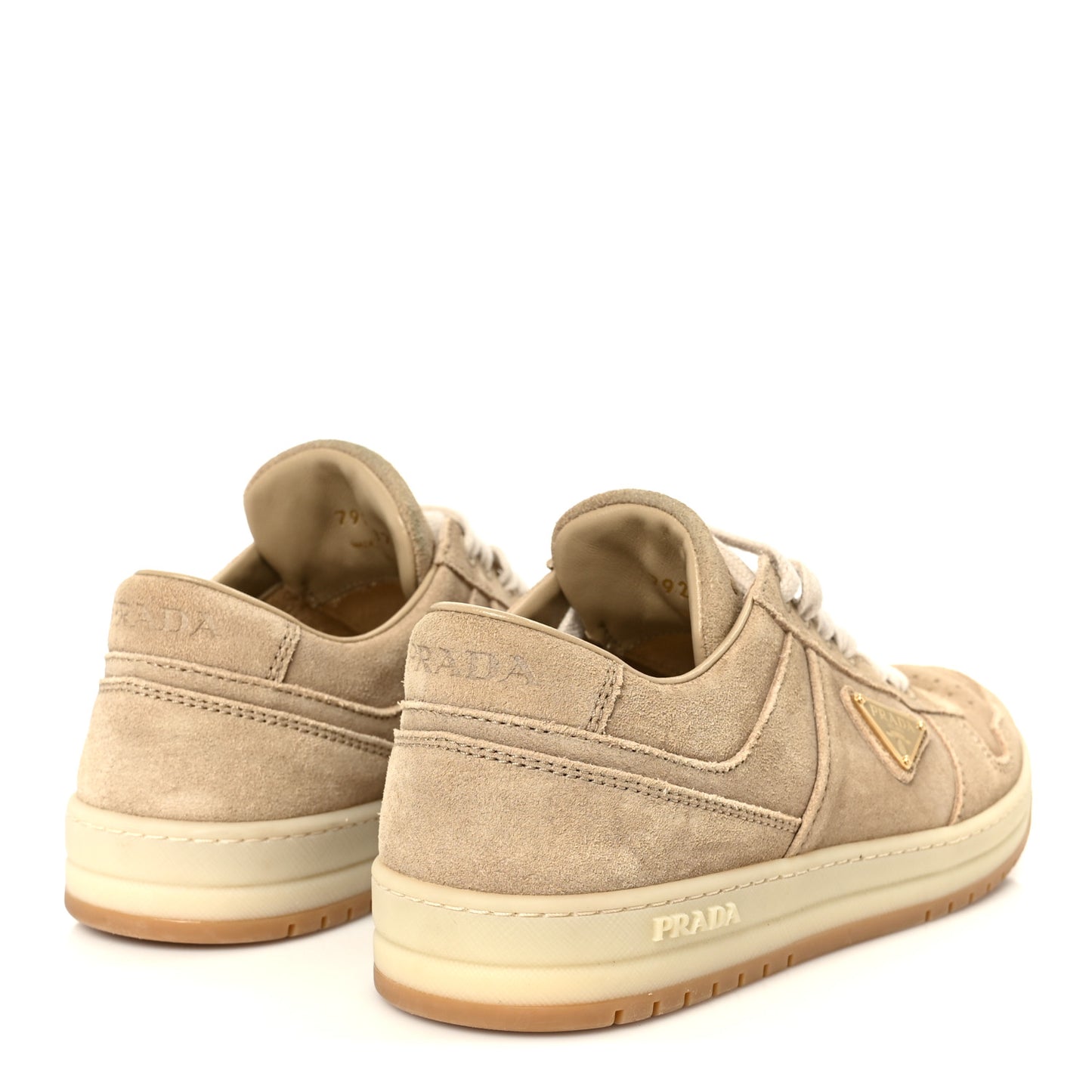 Suede Triangle Womens Downtown Low Top Sneakers 37 Ecru