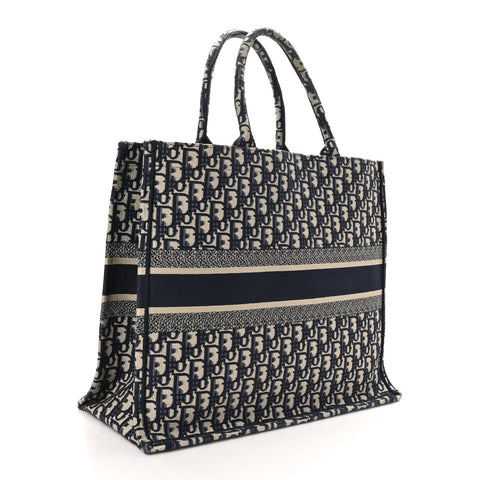 Oblique Large Book Tote Blue Multicolor