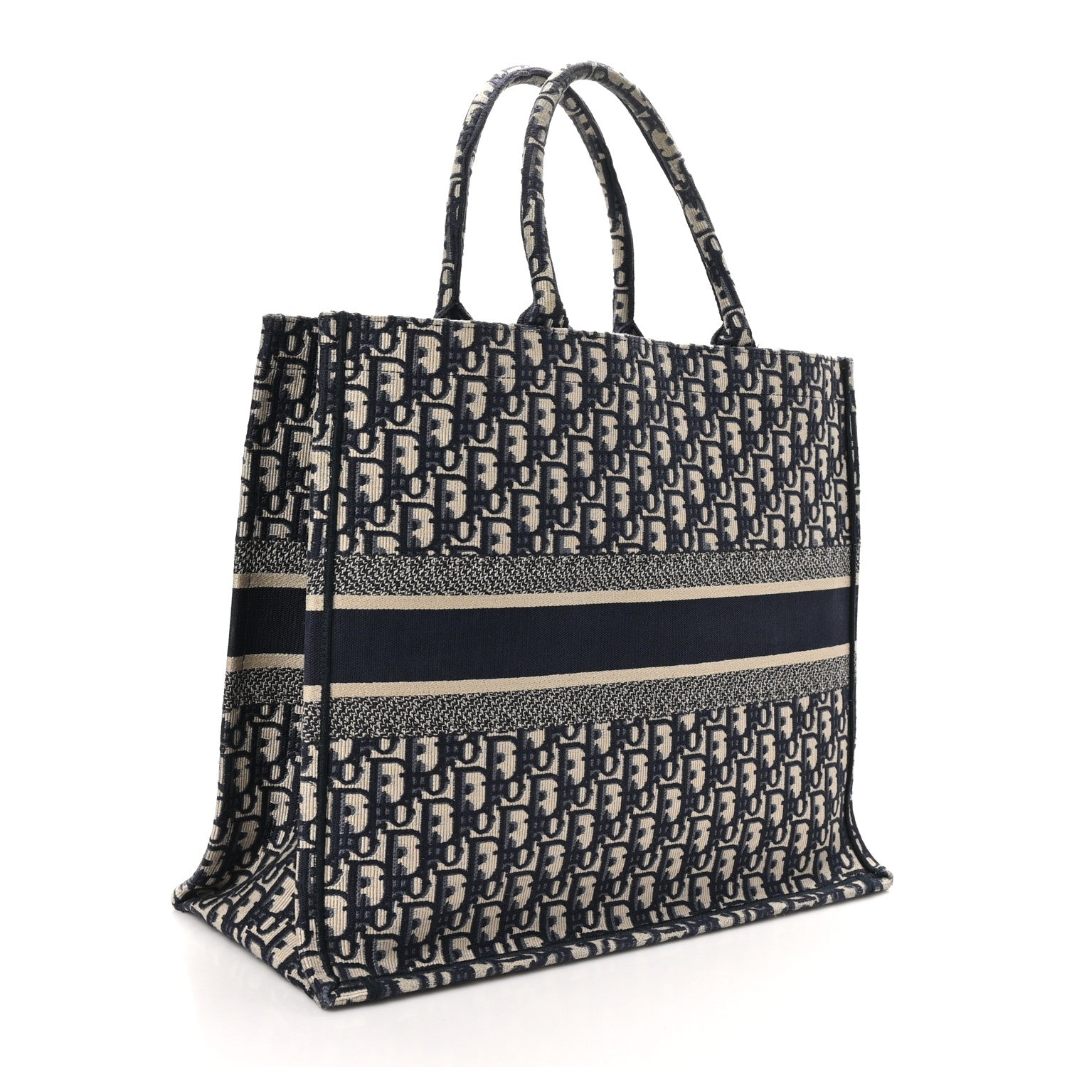 Christian Dior Oblique Large Book Tote Blue Multicolor 2 of 10